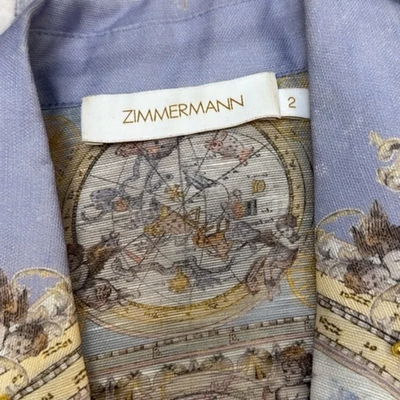 Zimmermann - High Tide printed cropped shirt - Picture 6 of 8